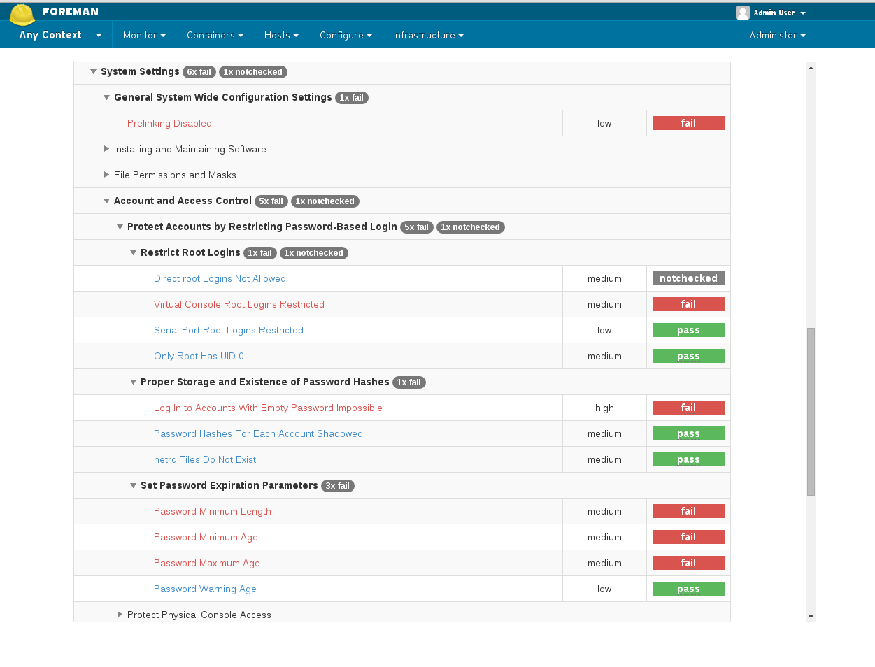 OpenScap report