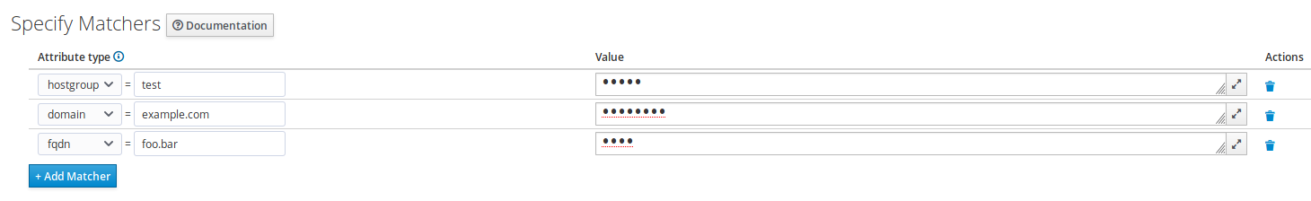 ansible variables matchers